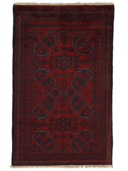 Tapis Afghan Khal Mohammadi 72X118 Noir/Rouge Foncé (Laine, Afghanistan)