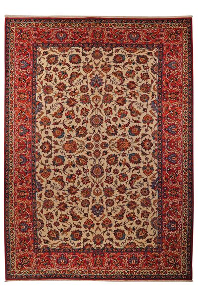  Isfahan Silkki Loimi Matot 277X392 Persialainen Villamatto Tummanpunainen/Musta Suuri Matto