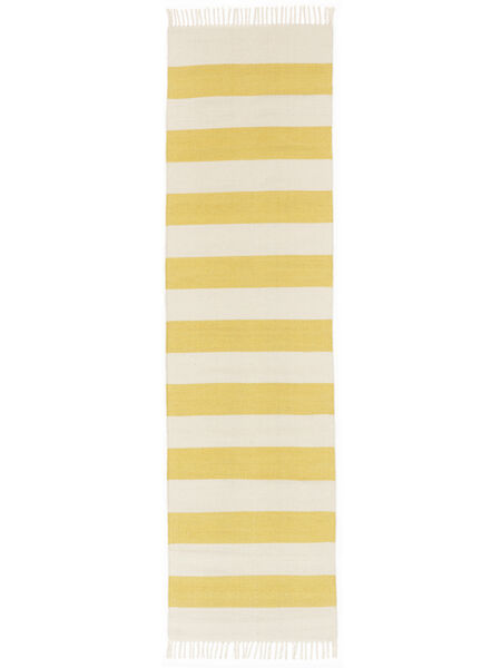  80X300 Cotton Stripe Żółty Mały Dywan