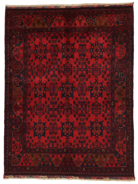  Afegão Khal Mohammadi Tapete 153X200 Lã Preto/Vermelho Escuro Pequeno Carpetvista