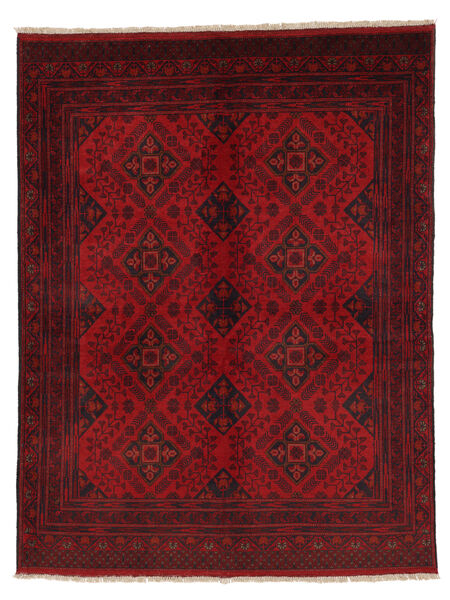 150X194 Afghan Khal Mohammadi Teppe Orientalsk Svart/Mørk Rød (Ull, Afghanistan) Carpetvista
