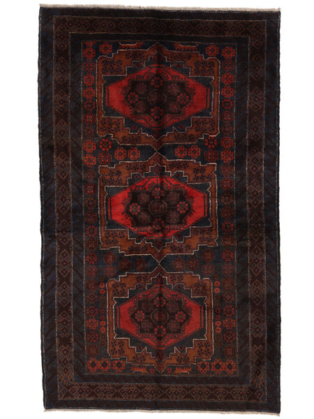Baluch Rug Rug 140X230 Black/Dark Red Wool, Afghanistan Carpetvista