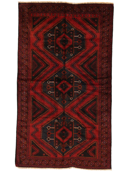 145X245 Belutsch Teppich Orientalischer Schwarz/Dunkelrot (Wolle, Afghanistan) Carpetvista