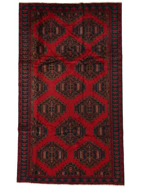 Tappeto Beluch 202X340 Nero/Rosso Scuro (Lana, Afghanistan)