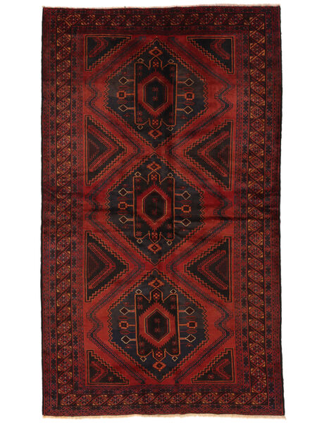 145X253 Belutsch Teppich Orientalischer Schwarz/Dunkelrot (Wolle, Afghanistan) Carpetvista