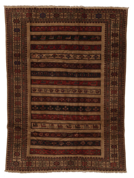 210X277 Baluch Rug Oriental Black/Brown (Wool, Afghanistan) Carpetvista
