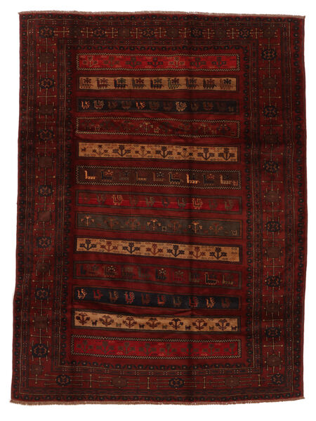 Baluch Rug Rug 210X284 Black/Dark Red Wool, Afghanistan Carpetvista