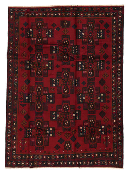 Baluch Rug Rug 205X275 Black/Dark Red Wool, Afghanistan Carpetvista