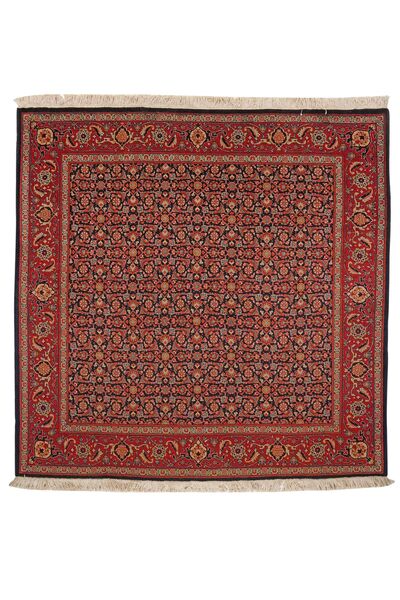 絨毯 タブリーズ 40 Raj 197X200 正方形 ダークレッド/ブラック (ウール, ペルシャ/イラン)