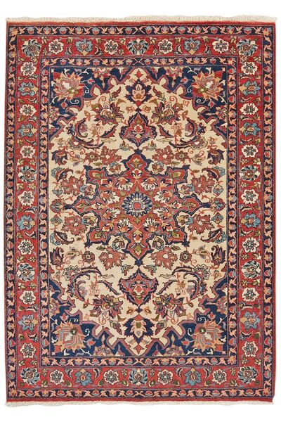  Isfahan Hedvábí Osnovní Materiál Koberec 103X145 Perský Vlněný Tmavě Červená/Hnědá Malý
