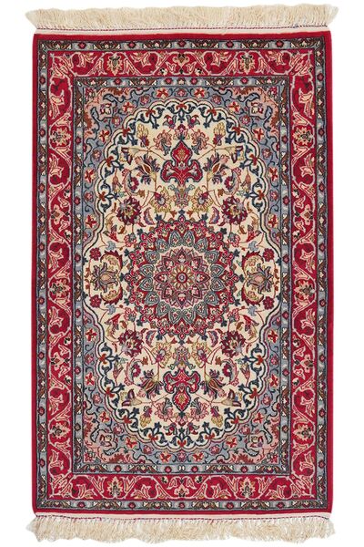  Orientalsk Isfahan Silke Trend Tæppe 71X113 Mørkerød/Brun Uld, Persien/Iran