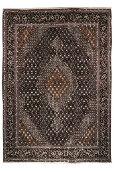 252X358 Tabriz 40 Raj Rug Oriental Black/Brown Large (Wool, Persia/Iran)