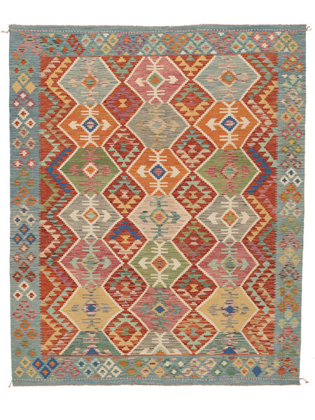  Kilim Afgán Old Style 243X296 Gyapjúszőnyeg Barna/Sötétpiros Nagy Carpetvista