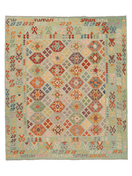  254X297 Grande Kilim Afegão Old Style Tapete Lã, Carpetvista