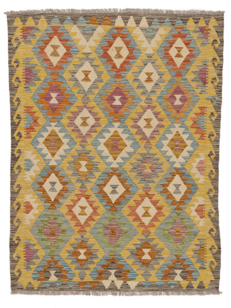 125X166 Kelim Afghan Old Stil Teppich Orientalischer Braun/Orange (Wolle, Afghanistan) Carpetvista