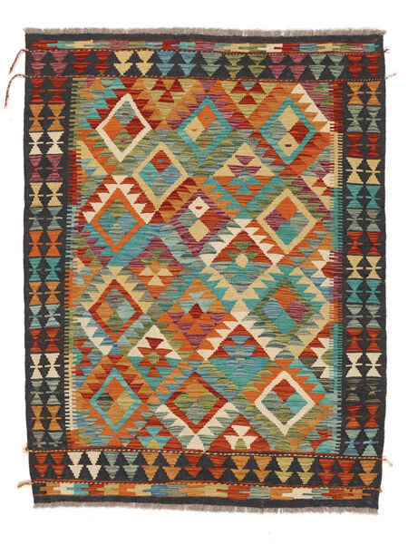  Kilim Afghan Old Style Rug 124X169 Wool Brown/Black Small Carpetvista
