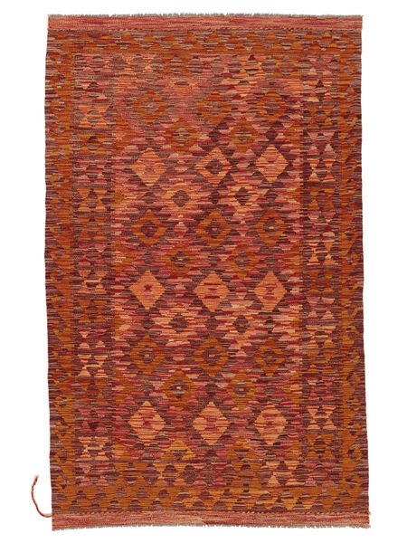  119X190 Kelim Afghan Old Stil Teppich Dunkelrot/Rot Afghanistan Carpetvista