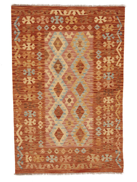 Tapete Oriental Kilim Afegão Old Style 130X197 Castanho/Vermelho Escuro (Lã, Afeganistão)