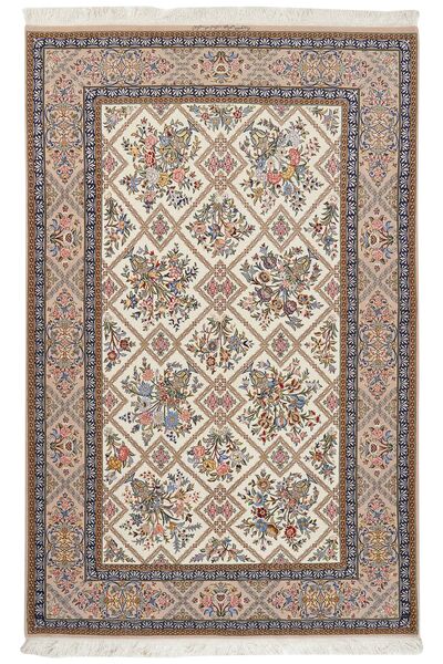  130X203 Klein Isfahan Seide Kette Teppich Wolle
