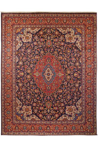 296X384 Sarouk Vloerkleed Oosters Donkerrood/Zwart Groot (Wol, Perzië/Iran)