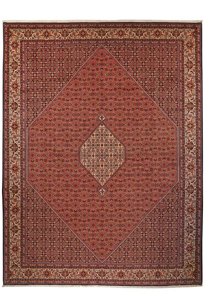 298X393 Bidjar Teppich Orientalischer Dunkelrot/Schwarz Großer (Wolle, Persien/Iran)