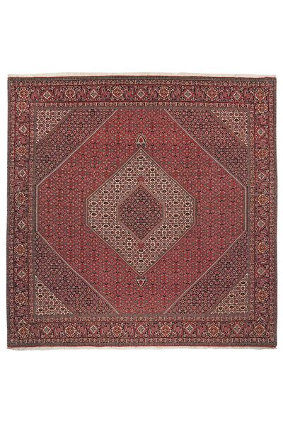  Oriental Bidjar With Silk Rug 248X248 Square Dark Red/Black Wool, Persia/Iran