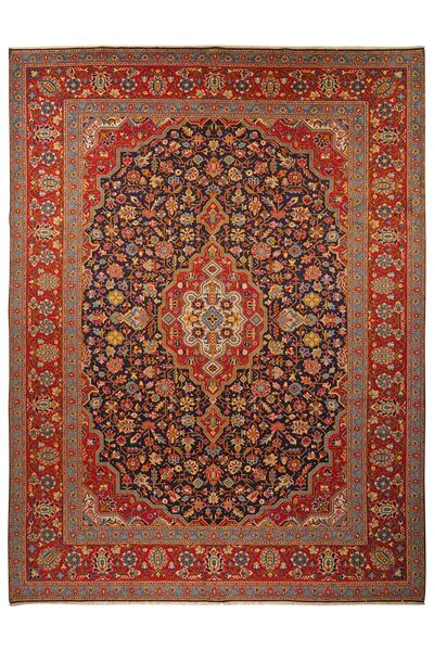 298X393 Keshan Teppe Orientalsk Mørk Rød/Brun Stort (Ull, Persia/Iran)