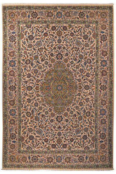 Keshan Teppich 280X418 Braun/Schwarz Großer Wolle, Persien/Iran