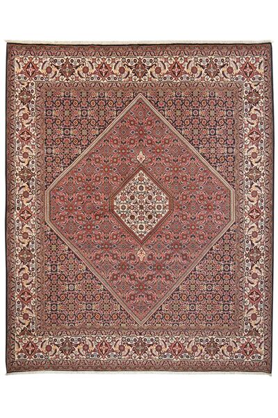 Tappeto Persiano Bidjar Con Di Seta 204X246 Marrone/Rosso Scuro (Lana, Persia/Iran)