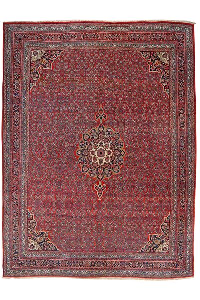 Χαλι Ανατολής Bidjar Με Μετάξι 270X350 Σκούρο Κόκκινο/Μαύρα Μεγαλα (Μαλλί, Περσικά/Ιρανικά)