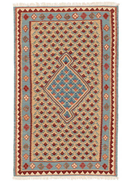 Kelim Senneh Fine Vloerkleed 97X157 Donkerrood/Bruin Wol, Perzië/Iran Carpetvista