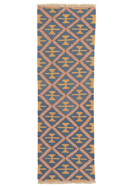 67X205 Alfombra Kilim Gashgai Oriental De Pasillo Marrón/Azul Oscuro (Persia/Irán) Carpetvista
