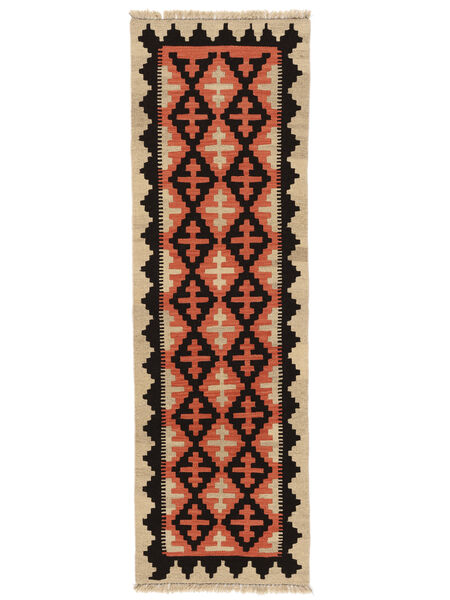  Oriental Kilim Qashqai Rug 62X197 Runner
 Black/Orange Persia/Iran Carpetvista