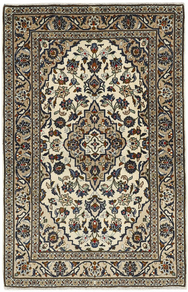 Keshan Vloerkleed 100X155 Zwart/Groen Wol, Perzië/Iran