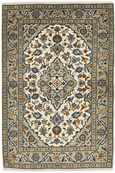 99X149 Keshan Matta Orientalisk Brun/Mörkgul (Ull, Persien/Iran)