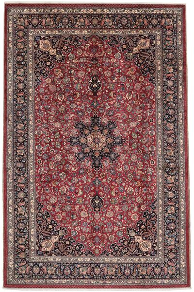 絨毯 オリエンタル マシュハド Fine 336X535 ダークレッド/ブラック 大きな (ウール, ペルシャ/イラン)