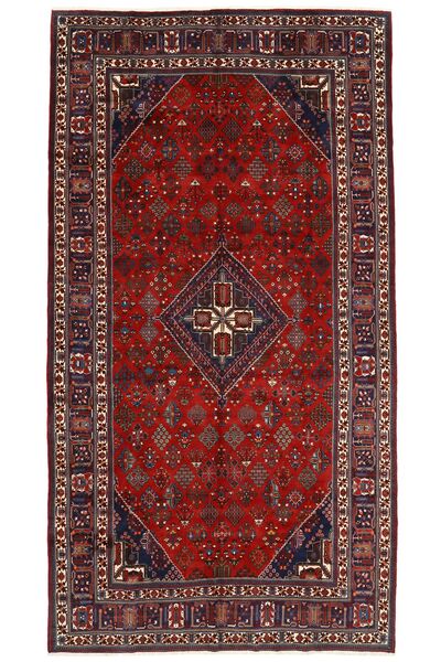 297X503 Tapete Oriental Meimeh Vermelho Escuro/Preto Grande (Lã, Pérsia/Irão)