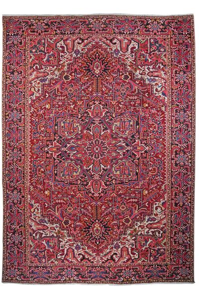 280X400 Heriz Teppich Orientalischer Dunkelrot/Schwarz Großer (Wolle, Persien/Iran)