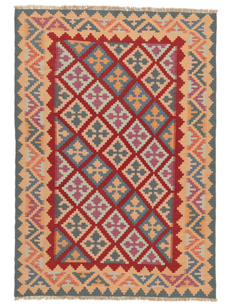  Orientalischer Kelim Ghashghai Teppich 162X233 Braun/Dunkelrot Persien/Iran Carpetvista