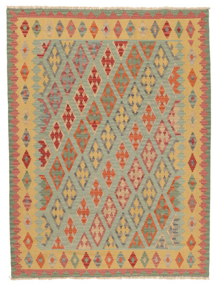 177X236 Kelim Ghashghai Teppich Orientalischer Dunkelgrün/Orange ( Persien/Iran) Carpetvista