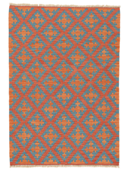 絨毯 キリム カシュガイ 103X150 レッド/ダークターコイズ ( ペルシャ/イラン)
