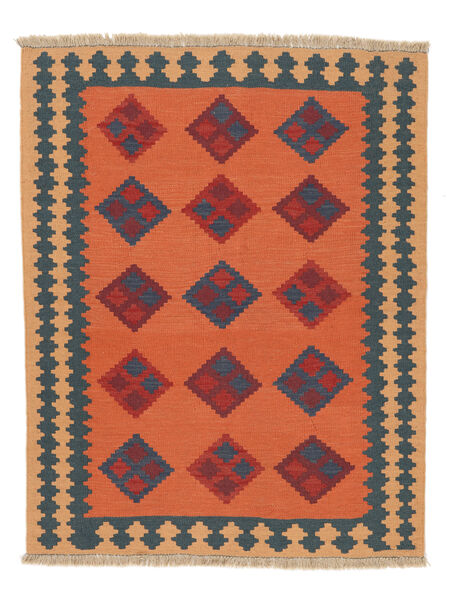  114X145 Kelim Ghashghai Vloerkleed Rood/Zwart Perzië/Iran Carpetvista