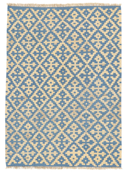Tapete Oriental Kilim Ghashghai 127X175 Azul Escuro/Laranja ( Pérsia/Irão)