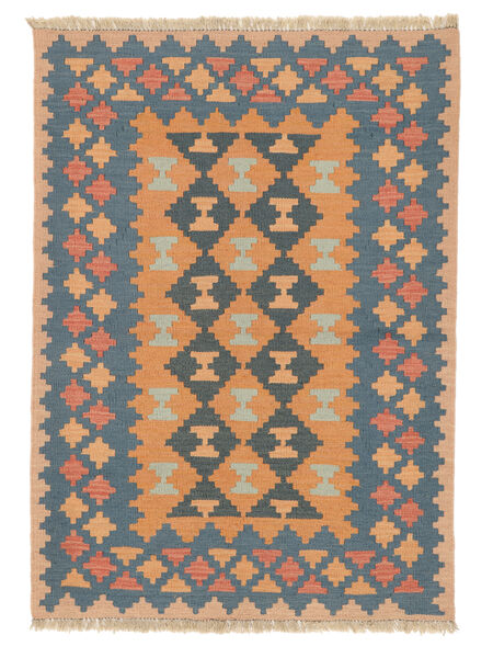 105X147 Dywan Orientalny Kilim Kaszkaj Pomarańczowy/Czarny ( Persja/Iran) Carpetvista