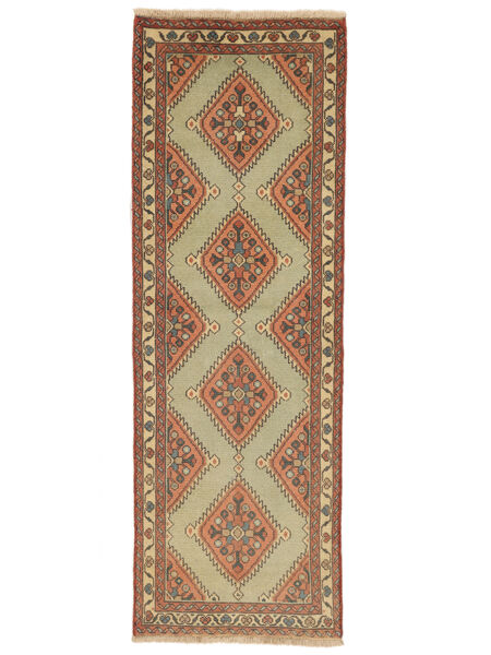 Colored Vintage Teppich 68X198 Läufer Braun/Orange Wolle, Persien/Iran Carpetvista