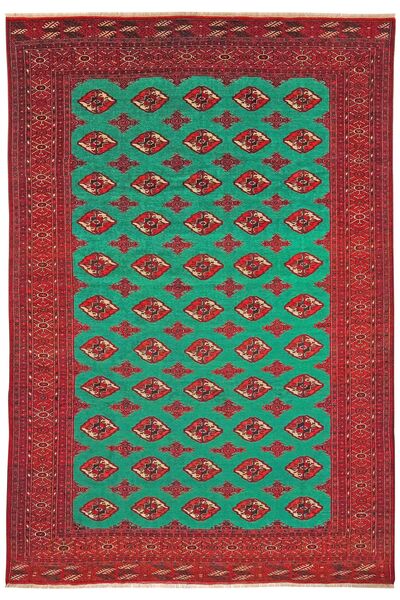 Tapete Oriental Turcomano 234X332 Vermelho Escuro/Verde Escuro (Lã, Pérsia/Irão)