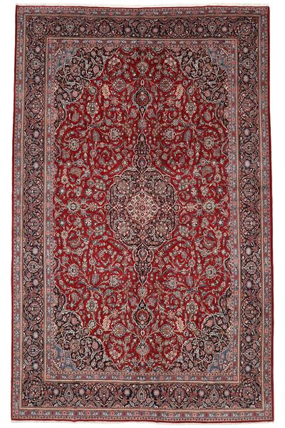 Tapis D'orient Kashan 326X467 Rouge Foncé/Noir Grand (Laine, Perse/Iran)