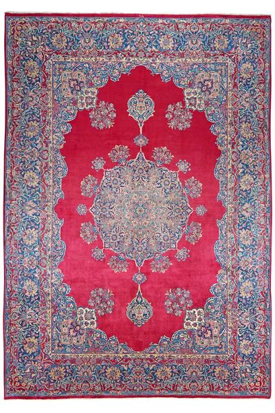  Kerman Szőnyeg 250X359 Perzsa Gyapjúszőnyeg Sötétpiros/Sötét Rózsaszín Nagy