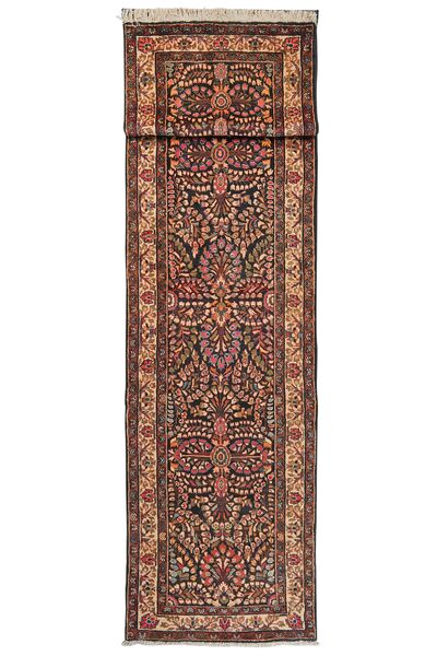 110X508 Dywan Orientalny Mahal Chodnikowy Brunatny/Czarny (Wełna, Persja/Iran)