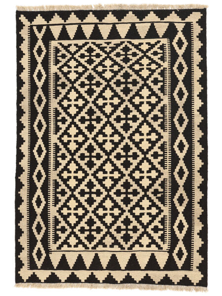 Alfombra Oriental Kilim Gashgai 121X173 Negro/Naranja ( Persia/Irán)